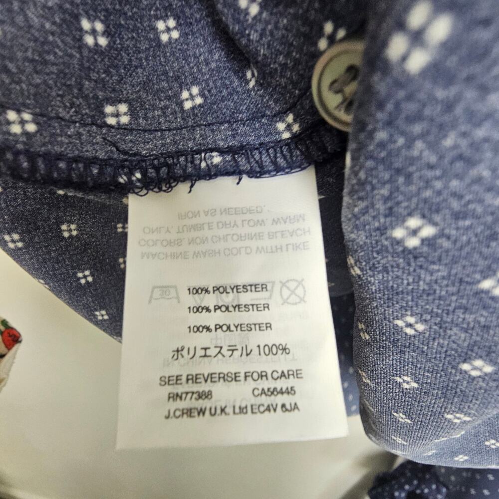 J. Crew Womens Foulard Floral Wrap Top Size L Classic Preppy Drapey Old Money - Picture 8 of 10